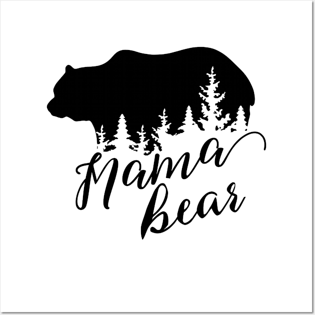 Mama Bear Winter Typography Wall Art by MysticMagpie